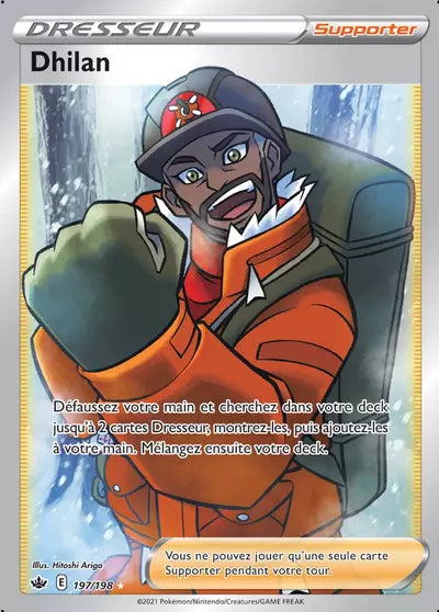 Carte Pokémon Dhilan 197/198 - Règne de Glace (CRE) chez Manga Cash Ans (Liège), vendue à l’unité (non reconditionnée).