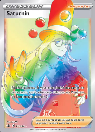 Carte Pokémon Saturnin 211/198 - Règne de Glace (CRE) chez Manga Cash Ans-Liège (Liège), vendue à l’unité (non reconditionnée).