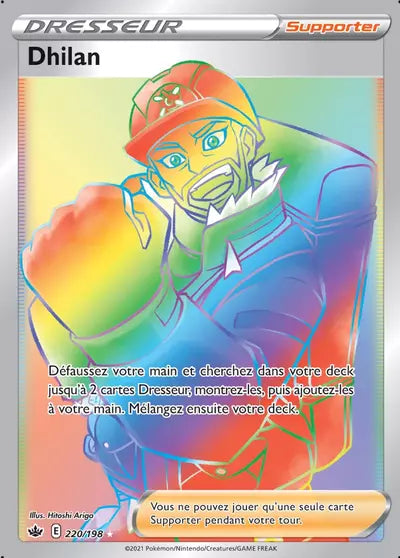 Carte Pokémon Dhilan 220/198 - Règne de Glace (CRE) chez Manga Cash Ans-Liège (Liège), vendue à l’unité (non reconditionnée).