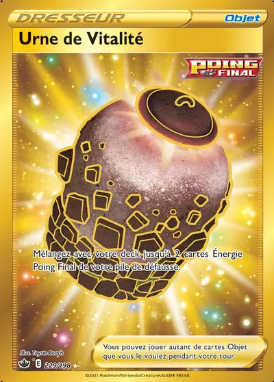 Carte Pokémon Urne de Vitalité 229/198 - Règne de Glace (CRE) chez Manga Cash Ans-Liège (Liège), vendue à l’unité (non reconditionnée).