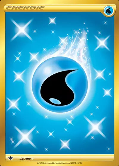 Carte Pokémon Énergie Eau 231/198 - Règne de Glace (CRE) chez Manga Cash Liège (Liège), vendue à l’unité (non reconditionnée).