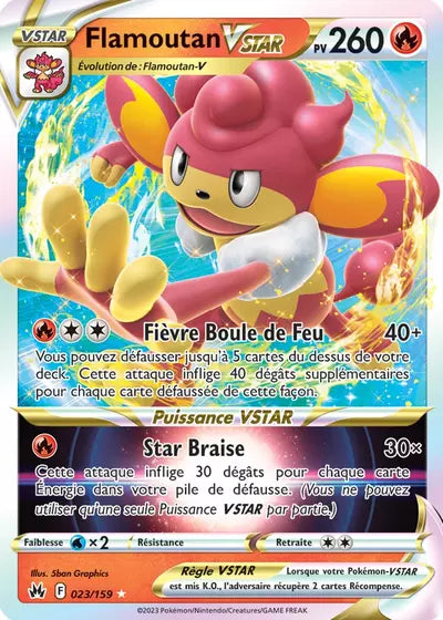 Carte Pokémon Flamoutan VSTAR 023/159 - Zénith Suprême - Manga Cash Ans (Liège)