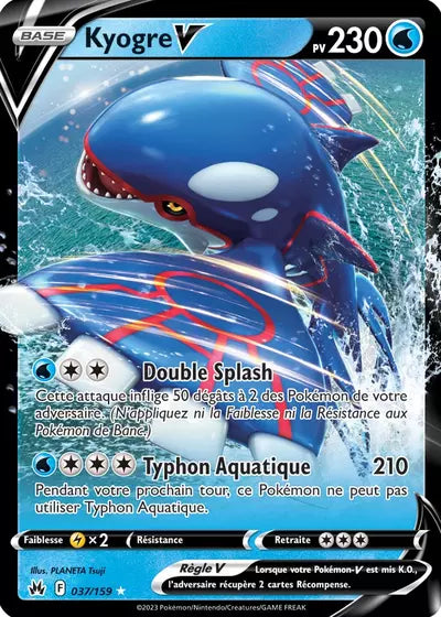 Carte Pokémon Kyogre V 037/159 - Zénith Suprême - Manga Cash Ans (Liège)