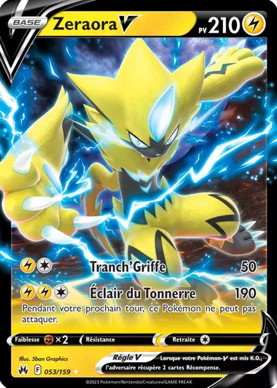 Carte Pokémon Zeraora V 053/159 - Zénith Suprême - Manga Cash Ans (Liège)