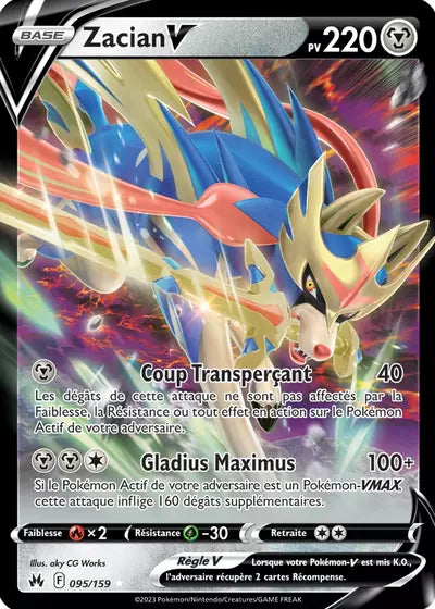 Carte Pokémon Zacian V 095/159 - Zénith Suprême - Manga Cash Ans (Liège)