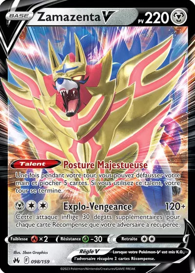 Carte Pokémon Zamazenta V 098/159 - Zénith Suprême - Manga Cash Ans (Liège)