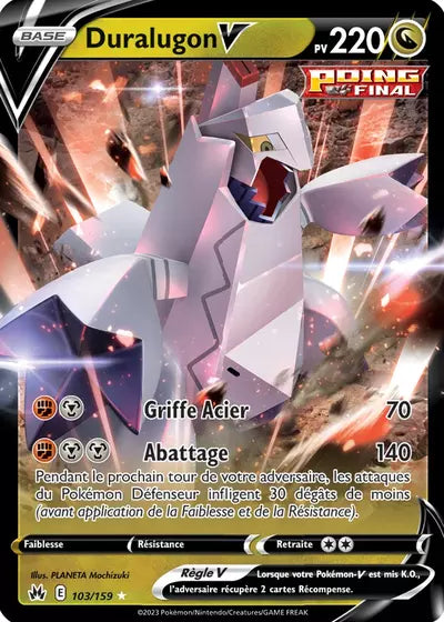 Carte Pokémon Duralugon V 103/159 - Zénith Suprême - Manga Cash Ans (Liège)