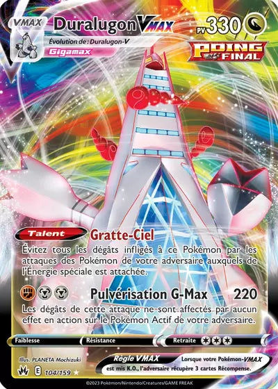 Carte Pokémon Duralugon VMAX 104/159 - Zénith Suprême - Manga Cash Ans (Liège)