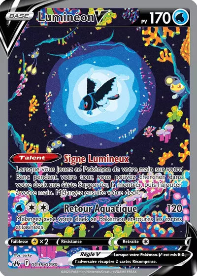 Carte Pokémon Luminéon V GG39/GG70 - Zénith Suprême - Manga Cash Ans (Liège)