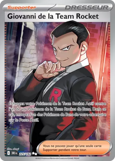 Retrouvez Giovanni de la Team Rocket 225/182 – Rivalités Destinées chez Manga Cash Ans (Liège).