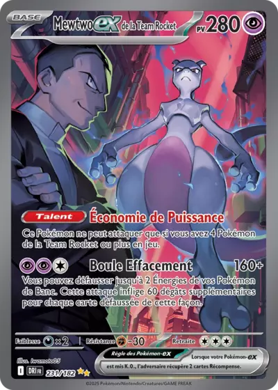 Retrouvez Mewtwo EX Team Rocket 231/182 – Rivalités Destinées chez Manga Cash Ans (Liège).