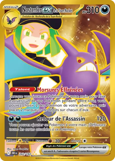Retrouvez Nostenfer EX Team Rocket 242/182 – Rivalités Destinées chez Manga Cash Ans (Liège).