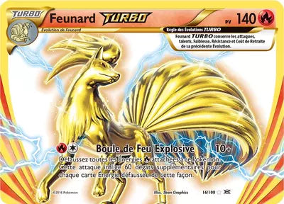 Feunard TURBO 16/108, carte Évolutions (EVO), en vente à Manga Cash à Ans, province de Liège.