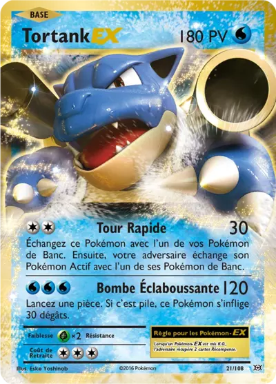 Tortank EX 21/108, carte Évolutions (EVO), en vente à Manga Cash à Ans, province de Liège.
