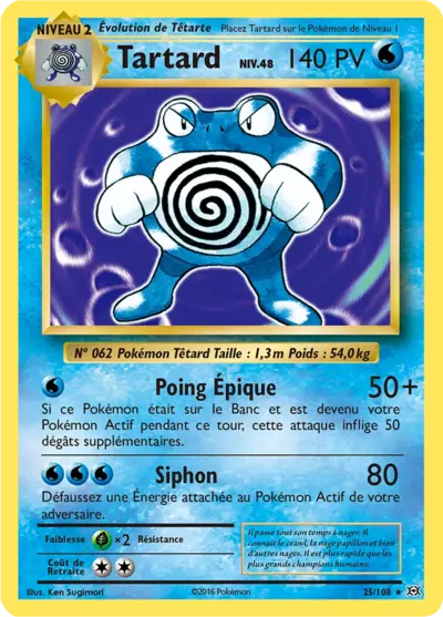 Tartard Reverse 25/108, carte Évolutions (EVO), en vente à Manga Cash à Ans, province de Liège.
