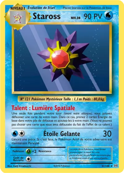 Staross 31/108, carte Évolutions (EVO), en vente à Manga Cash à Ans, province de Liège.