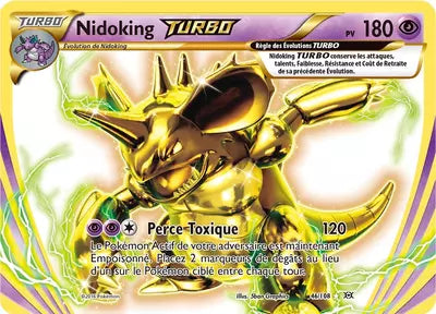 Nidoking TURBO 46/108, carte Évolutions (EVO), en vente à Manga Cash à Ans, province de Liège.