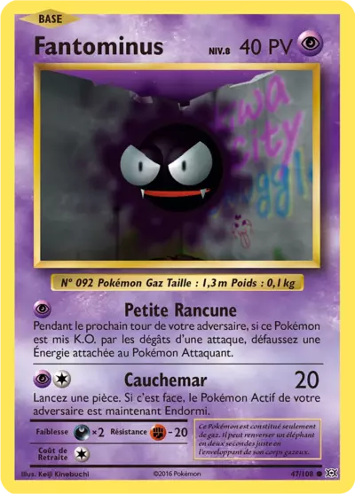 Fantominus Reverse 47/108, carte Évolutions (EVO), en vente à Manga Cash à Ans, province de Liège.