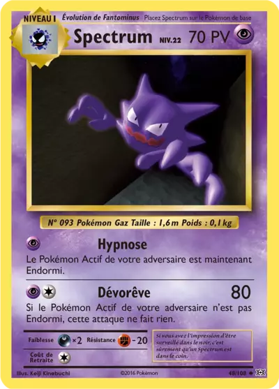 Spectrum 48/108, carte Évolutions (EVO), en vente à Manga Cash à Ans, province de Liège.