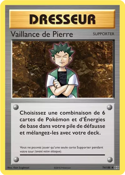 Vaillance de Pierre Reverse 74/108, carte Évolutions (EVO), en vente à Manga Cash à Ans, province de Liège.