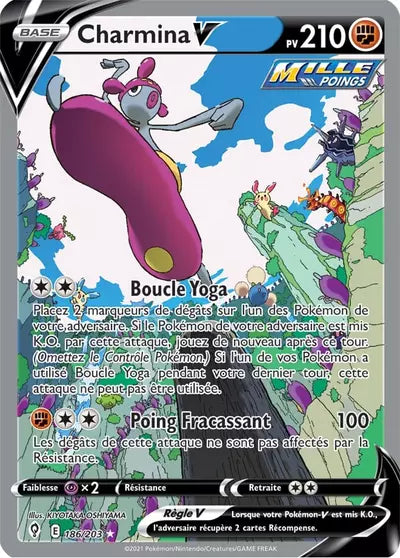 Carte Pokémon Charmina V 186/203 (EVS, Évolution Céleste), vente à l’unité prix basé sur Cardmarket - Manga Cash Liège.