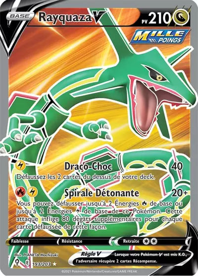 Rayquaza V 193/203 | Évolution Céleste EVS | Manga Cash Ans-Liège - vente à l’unité, prix basé sur Cardmarket.