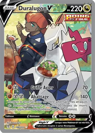 Carte Pokémon Duralugon V 198/203 (EVS, Évolution Céleste), vente à l’unité prix basé sur Cardmarket - Manga Cash Liège.