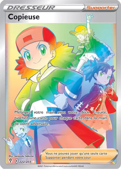 Carte Pokémon Copieuse 222/203 (EVS, Évolution Céleste), vente à l’unité prix basé sur Cardmarket - Manga Cash Liège.
