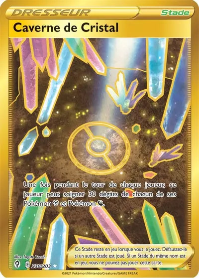 Caverne de Cristal 230/203 - Évolution Céleste (EVS) - carte Pokémon officielle. Vente à l’unité, prix basé sur Cardmarket. Manga Cash Ans.