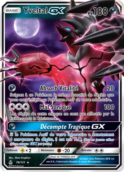 Yveltal GX 79/131, carte Lumière Interdite (FLI), en vente à Manga Cash à Ans, province de Liège.
