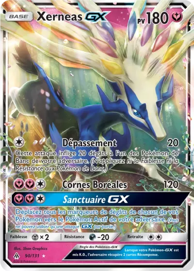 Xerneas GX 90/131, carte Lumière Interdite (FLI), en vente à Manga Cash à Ans, province de Liège.
