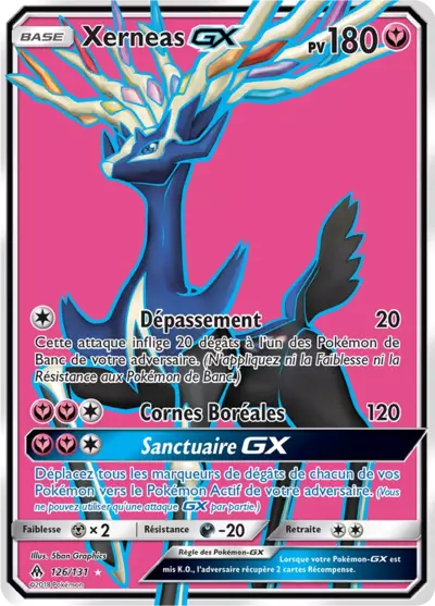 Xerneas GX 126/131, carte Lumière Interdite (FLI), en vente à Manga Cash à Ans, province de Liège.