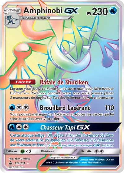 Amphinobi GX 133/131, carte Lumière Interdite (FLI), en vente à Manga Cash à Ans, province de Liège.