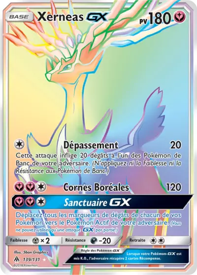 Xerneas GX 139/131, carte Lumière Interdite (FLI), en vente à Manga Cash à Ans, province de Liège.