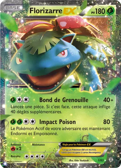 Carte Pokémon Florizarre EX 1/83 - Générations GEN chez Manga Cash Ans (Liège)