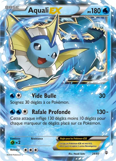 Carte Pokémon Aquali EX 24/83 - Générations GEN chez Manga Cash Liège