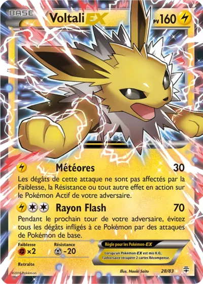 Carte Pokémon Voltali EX 28/83 - Générations GEN chez Manga Cash Ans-Liège