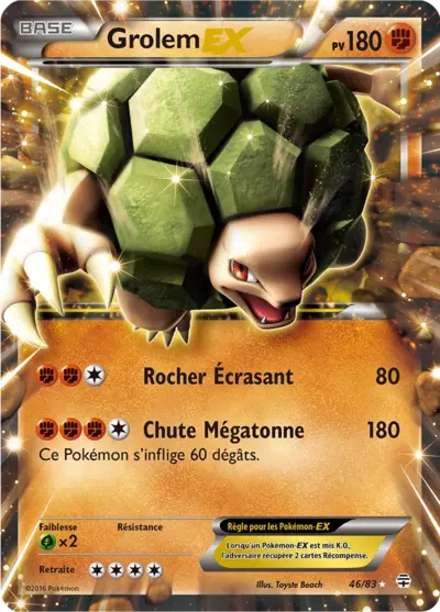Carte Pokémon Grolem EX 46/83 - Générations GEN chez Manga Cash Ans (Liège)