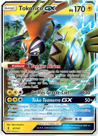 Tokorico GX 47/145, carte Gardiens Ascendants (GRI), en vente à Manga Cash à Ans, province de Liège.