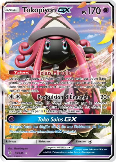 Tokopiyon GX 60/145, carte Gardiens Ascendants (GRI), en vente à Manga Cash à Ans, province de Liège.