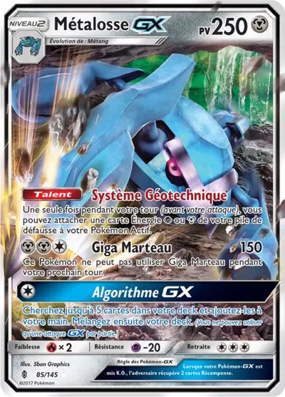 Métalosse GX 85/145, carte Gardiens Ascendants (GRI), en vente à Manga Cash à Ans, province de Liège.