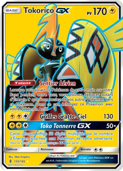 Tokorico GX 135/145, carte Gardiens Ascendants (GRI), en vente à Manga Cash à Ans, province de Liège.