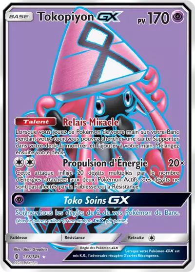 Tokopiyon GX 137/145, carte Gardiens Ascendants (GRI), en vente à Manga Cash à Ans, province de Liège.