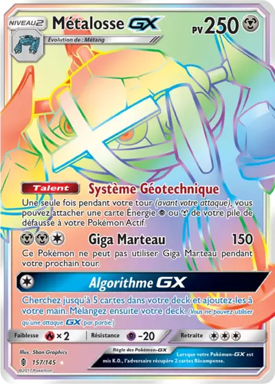 Métalosse GX 157/145, carte Gardiens Ascendants (GRI), en vente à Manga Cash à Ans, province de Liège.