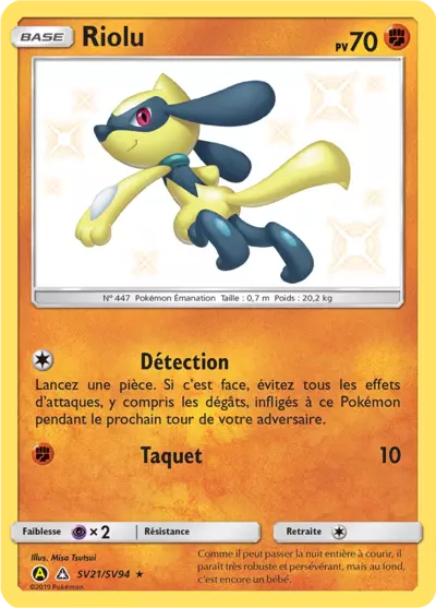 Riolu SV21/SV94, carte Destinées Occultes (HIF), en vente à Manga Cash à Ans, province de Liège.
