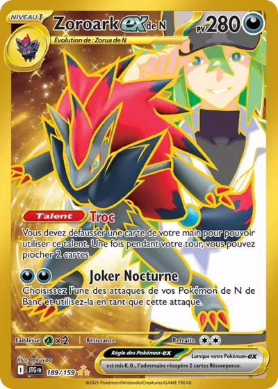 Retrouvez Zoroark EX de N 189/159 – Aventures Ensemble chez Manga Cash Ans (Liège).