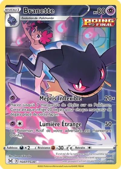 Carte Pokémon Branette TG07/TG30 - Origine Perdue - Manga Cash Ans (Liège) - vente à l’unité, prix Cardmarket