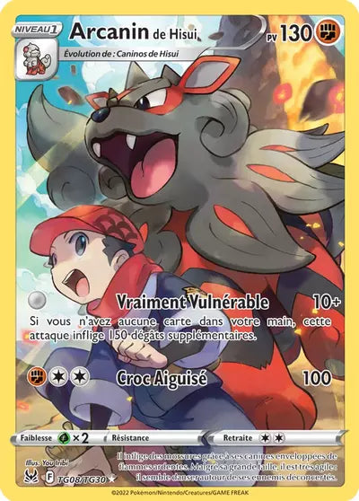 Carte Pokémon Arcanin de Hisui TG08/TG30 - Origine Perdue - Manga Cash Ans (Liège) - vente à l’unité, prix Cardmarket