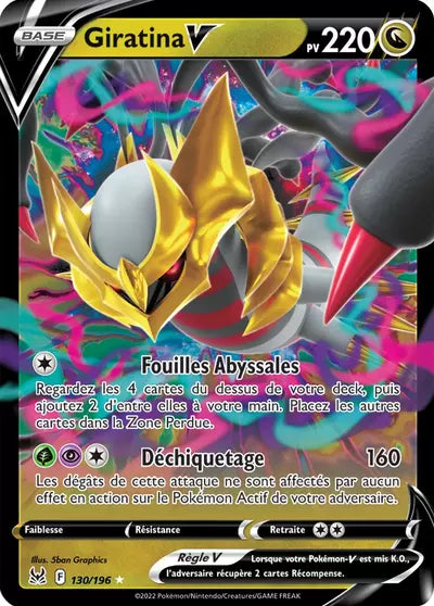 Carte Pokémon Giratina V 130/196 - Origine Perdue - Manga Cash Ans (Liège) - vente à l’unité, prix Cardmarket