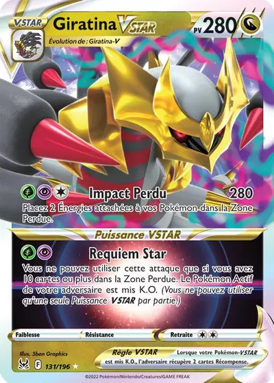 Carte Pokémon Giratina VSTAR 131/196 - Origine Perdue - Manga Cash Ans (Liège) - vente à l’unité, prix Cardmarket
